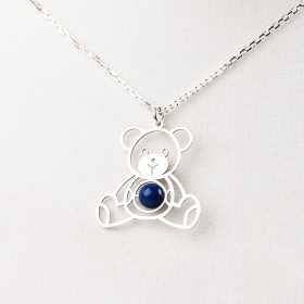 Colier din argint cu ursulet si perla