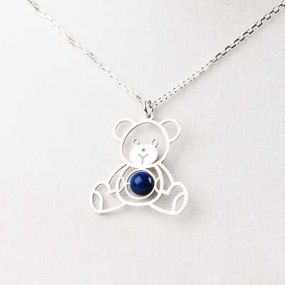 Colier din argint cu ursulet si perla