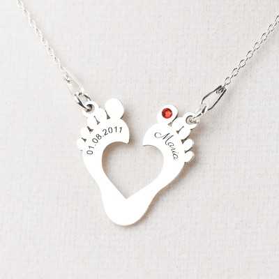 Colier personalizabil talpite din argint cu cristal