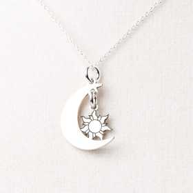Colier cu Luna si Soare din argint