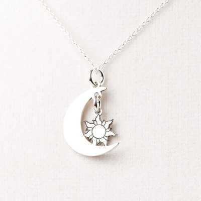 Colier cu Luna si Soare din argint