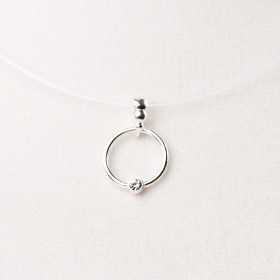 Colier cu veriga din argint si cristal