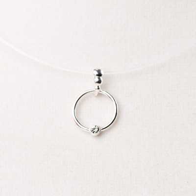 Colier cu veriga din argint si cristal