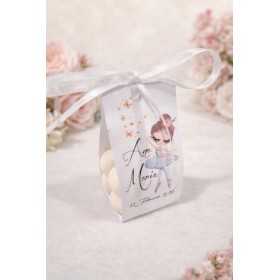S169 - Marturii de botez tip lumanare Bubble balerina pentru fetite