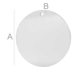 G1270 Pandant argint cu o gaura diametrul 24mm 0.50mm