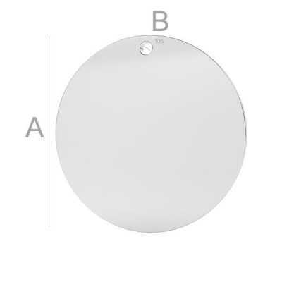 G1270 Pandant argint cu o gaura diametrul 24mm 0.50mm