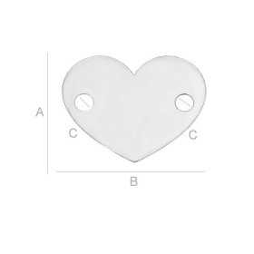 G1770 N Link argint 925 inimioara 10x12mm grosime 0.50mm