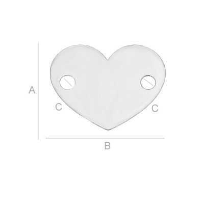 G1770 N Link argint 925 inimioara 10x12mm grosime 0.50mm