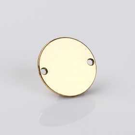 AL0035 - Banut cu 2 gauri link pentru bratara din alama 22 mm