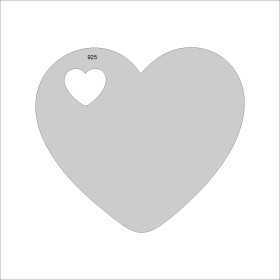 G1236 N Pandant inimioara din argint 20x17.2mm 0.3mm