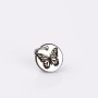Banut gravat din inox - Martisor fluture - 10mm