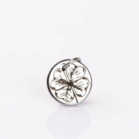 S189 - Banut gravat din inox - Martisor trifoi - 10mm