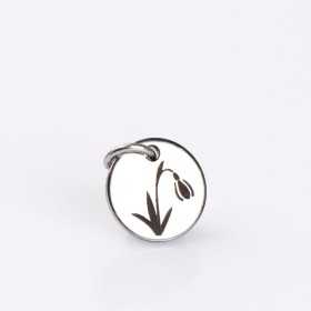 S195 - Banut gravat din inox - Martisor ghiocel - 10mm