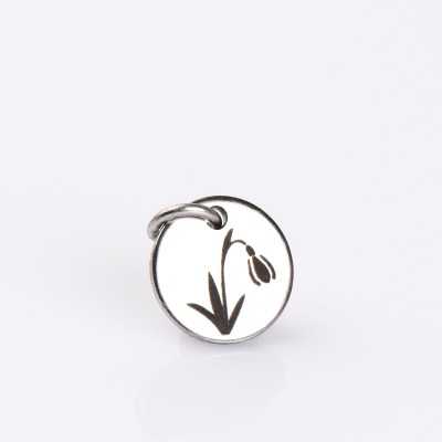 S195 - Banut gravat din inox - Martisor ghiocel - 10mm