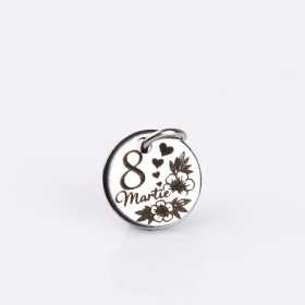 S188 - Banut gravat din inox - Martisor 8 Martie - 10mm