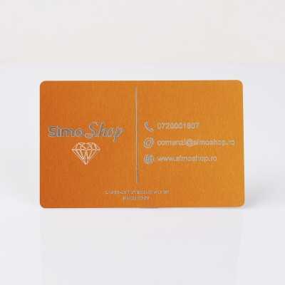 S197 - Carte de vizita personalizata din aluminiu (galben)