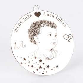 Pandant personalizat din argint pentru mot, cu fotografie