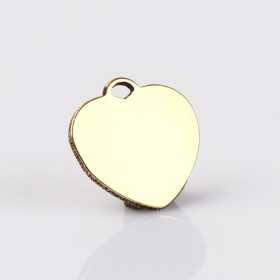 Pandant inimioara din alama 12mm