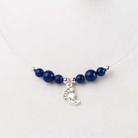 Colier personalizabil cu decupaj din argint si perle