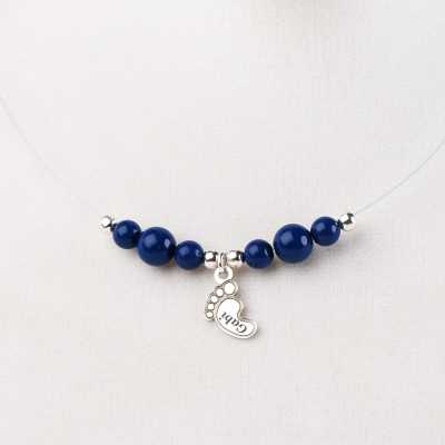 Colier personalizabil cu decupaj din argint si perle