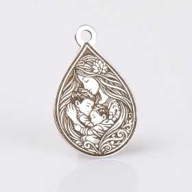 Pandant din argint - mamica cu doi copii