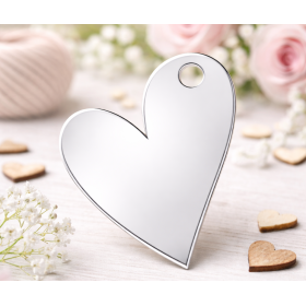 G1249 N - Pandant argint 925 inima asimetrica 16x10mm 0.3mm