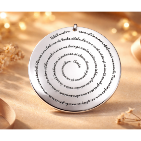 Banut din argint 925 Tatal nostru in spirala 16.5mm