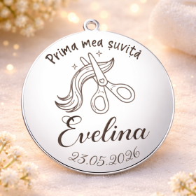 Pandant banut din argint 22mm pentru mot - Prima mea suvita