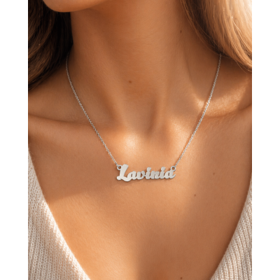 Nume din argint decupate in 2-3 zile FONT VERSIUNEA 1 - bijuterii personalizate din argint | simoshop