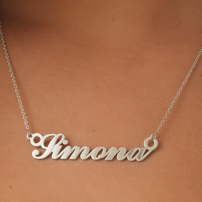 Colier cu Nume din Argint 925 Personalizat – Cadou Unic V14