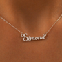 Colier cu Nume din Argint 925 Personalizat - Scris Caligrafic Rafinat (V32)