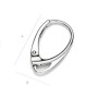 G0004-Leverback tortita cercei din argint cu bucla 17x10mm 1 buc