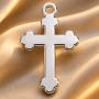 Marturie pandantiv cruciulita din argint 925 pentru Mot - Scaldat - Botez - Turta 18mm 0.5mm - S217