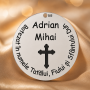 Pandantiv banut din argint 925 Botezat in numele Tatalui, Fiului si Sfantului Duh 22mm 0.3mm S0226