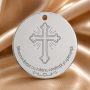 Banut Mot Botez Personalizabil Argint 925 cu cruciulita 22mm 0.3mm S0246