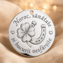 Banut Argint 925 "Noroc si Protectie" pentru Taierea Motului – Trifoi si Potcoava – 22mm – S0257