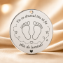 Banut Taierea Motului Argint 925 22mm Talpite Bebe Fie ca Drumul Tau sa Fie Plin de Lumina S0267 - bijuterii personalizate din a