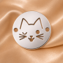 Link rotund Cat Winking din Argint 925 ,12 mm E1142