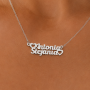 Colier Personalizat din Argint 925 cu 2 Nume - Cadou unic pentru Ea