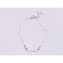 Bratara personalizata din Argint 925 cu Nume Decupat - Model Script Elegant pentru Femei