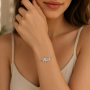 Bratara personalizata din Argint 925 cu Nume Decupat - Model Script Elegant pentru Femei