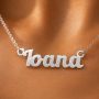 Lantisor cu Nume din Argint 925 Personalizat - Scris Modern (V2)