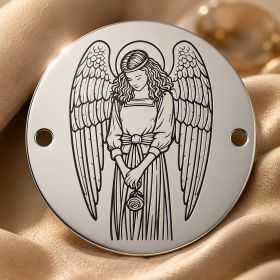 E1508 GS Link argint "Guardian Angel" 16.5mm 0.3mm 1 buc