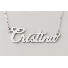 Lănțișor cu Nume din Argint 925 Personalizat V32 – cu Lanț și Cutie Cadou