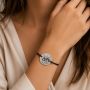 Bratara cu snur reglabil si banut din Argint 925 True Friends Are Forever 16.5 mm B-E1354