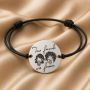 Bratara cu snur reglabil si banut din Argint 925 True Friends Are Forever 16.5 mm B-E1354