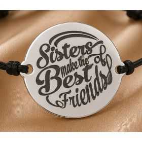 Bratara din Argint 925 Sisters Make the Best Friends 16.5 mm B-E0400