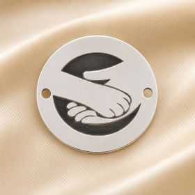 Banut Conector din Argint 925 Mana si Labuta Animal 16.5 mm E1760
