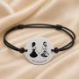 Bratara snur reglabil cu banut din Argint 925 Best Friends Forever B-E0521