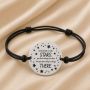 Bratara reglabila cu banut din Argint 925 Good Friends Are Like Stars 16.5 mm B-E0453